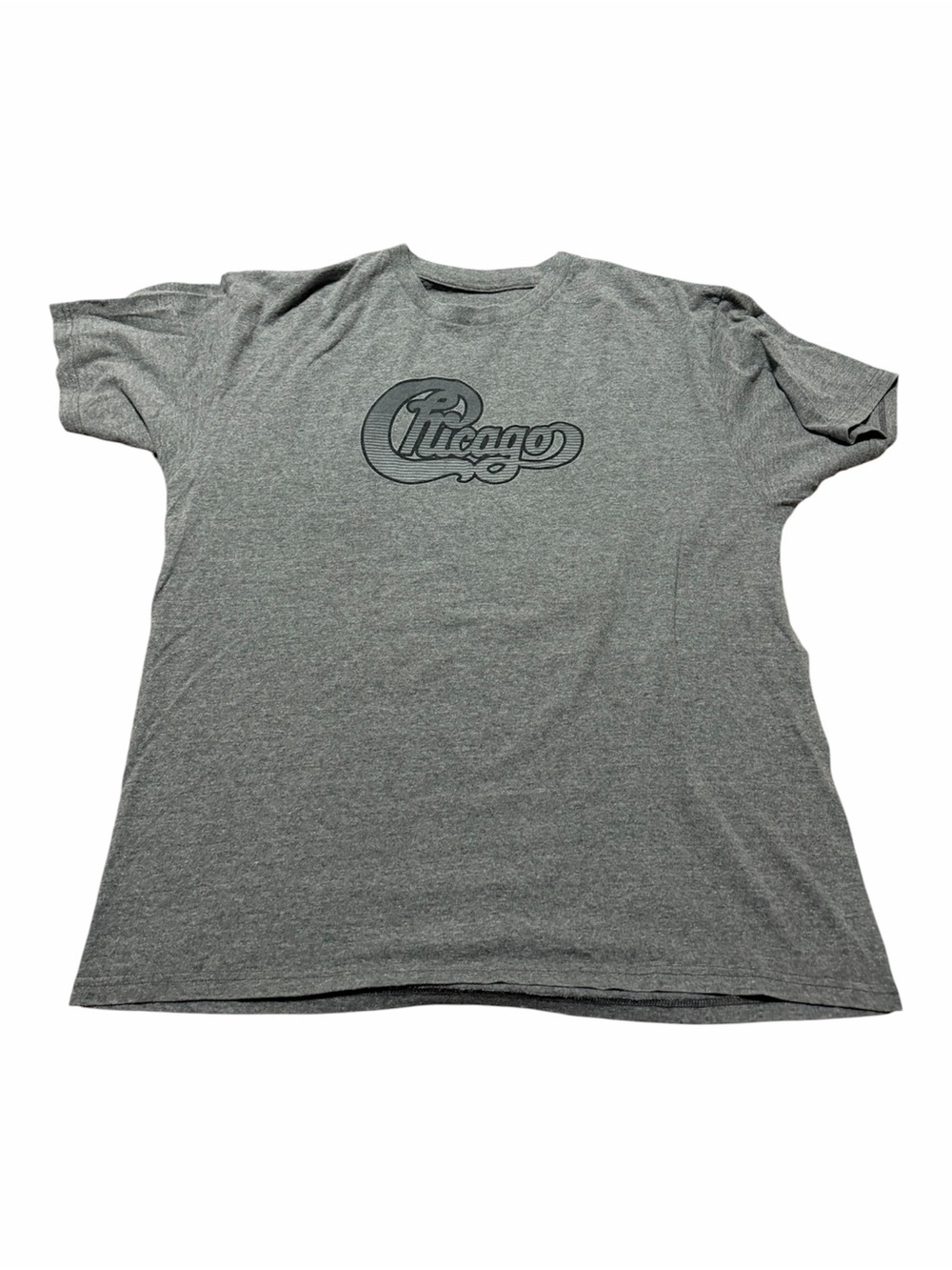 Chicago Gray Crewneck Short Sleeve Band Tee Back Graphic Tour Dates Size XL
